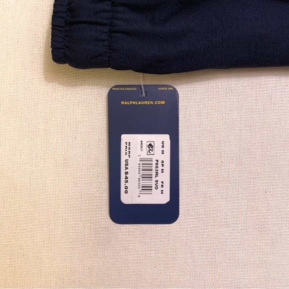 POLO RALPH LAUREN Supreme Comfort Cotton Blend Lounge Short MEDIUM Navy Blue NWT - Picture 7 of 10